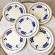 set of 5 dessert plates in Terre de Fer Salins model Jenny early 20th century