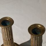 Pair of candlesticks era bronze Louis XVI