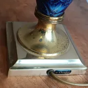 LE DAUPHIN lamp in vintage ceramic and brass