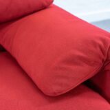 Maralunga 3-seater Sofa red by Vico Magistretti for Cassina, Italy