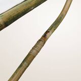 Pair of curved bamboo armchairs