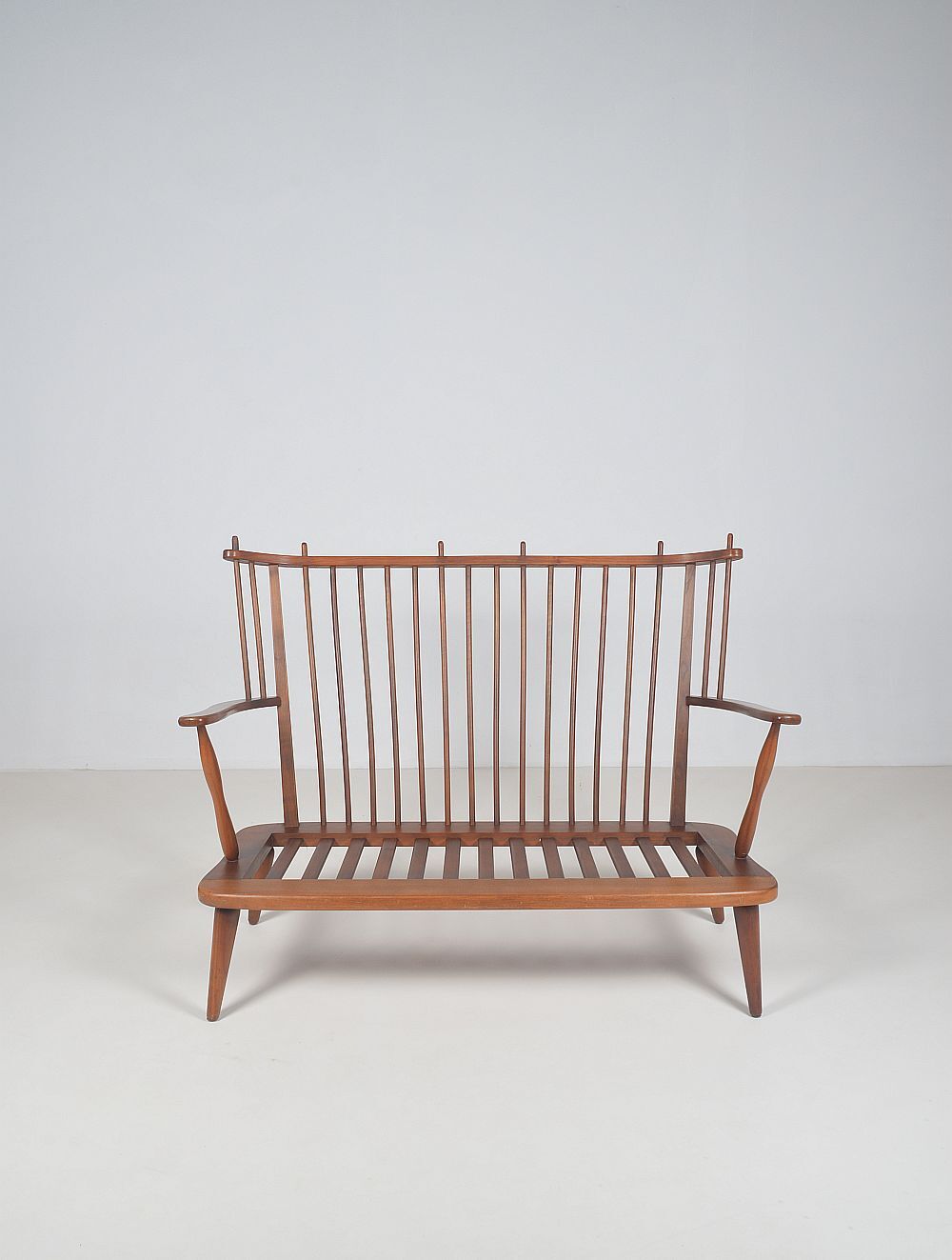Mid-Century Scandinavian armchair with bars, 1950s
