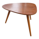 Triangular coffee table wood multipli