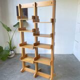 Bookcase on solid beech legs from the 80s