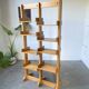 Bookcase on solid beech legs from the 80s