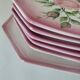 dessert plates and serving dish in earthenware – hand-painted decoration