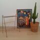 Pedestal table, door magazines in gilded metal years 50 - 60