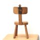 Chaise pour poupée en bois, années 50