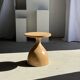 Sexy Neck - Solid wood (monoxyle) side table in natural colour H45