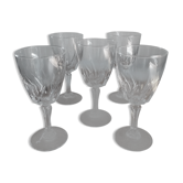 Verres à vin ciselé