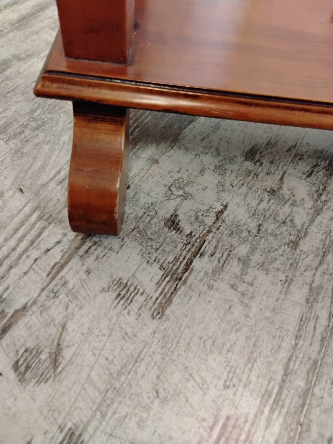 Small wooden drop-leaf table