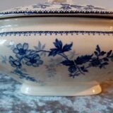Rare earthenware vegetable dish with floral decoration bfk boch frères keramik