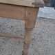 Solid oak farmhouse table fully sandblasted.
