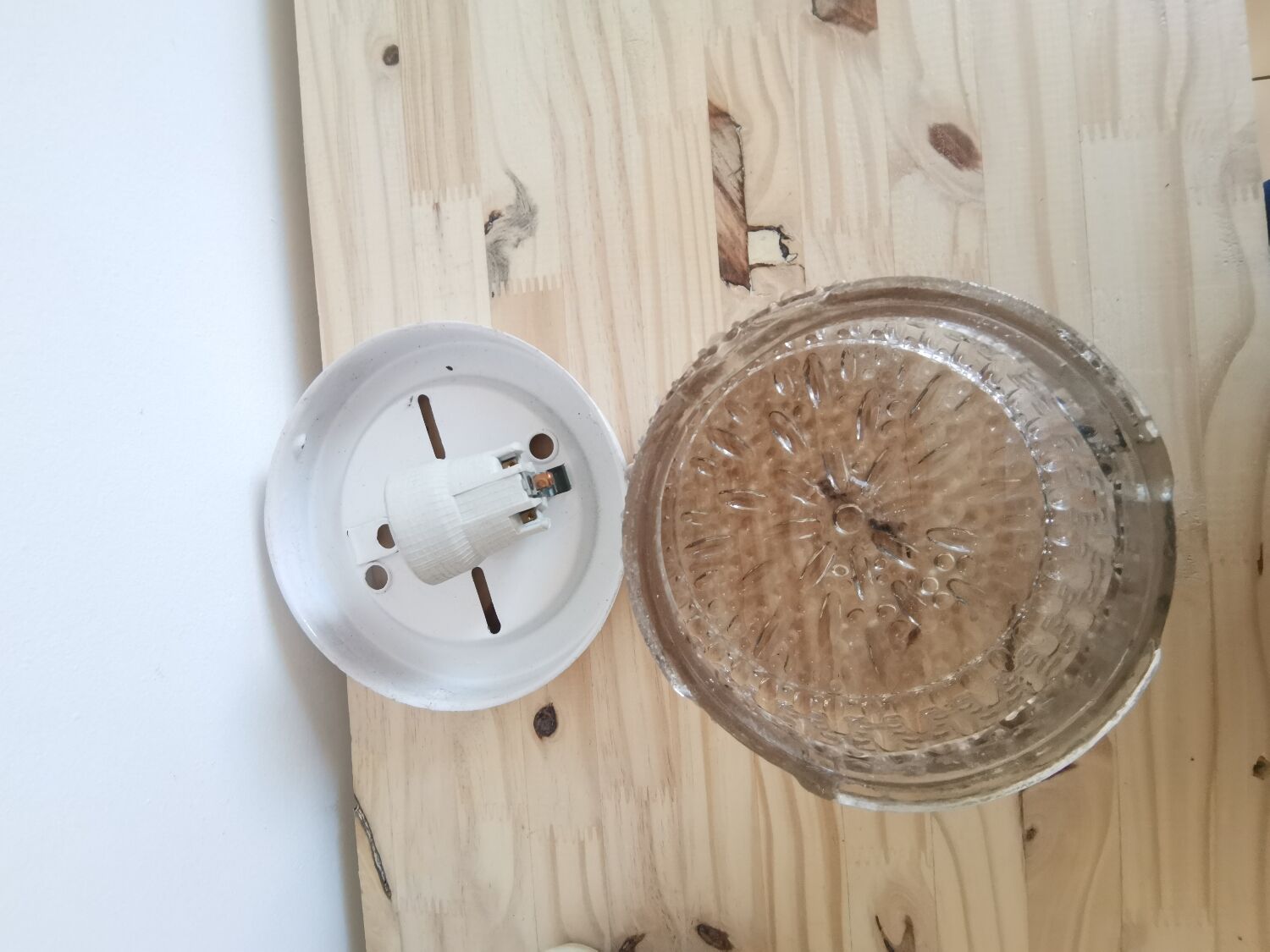 Globe lamp vintage molded glass