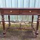 Vintage oak desk table with 2 drawers