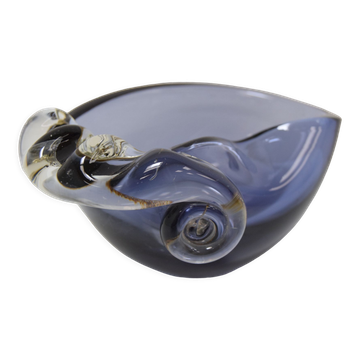 Mid-century Ashtray from Metallurgical Glass,by Glasswork Novy Bor,1960's.