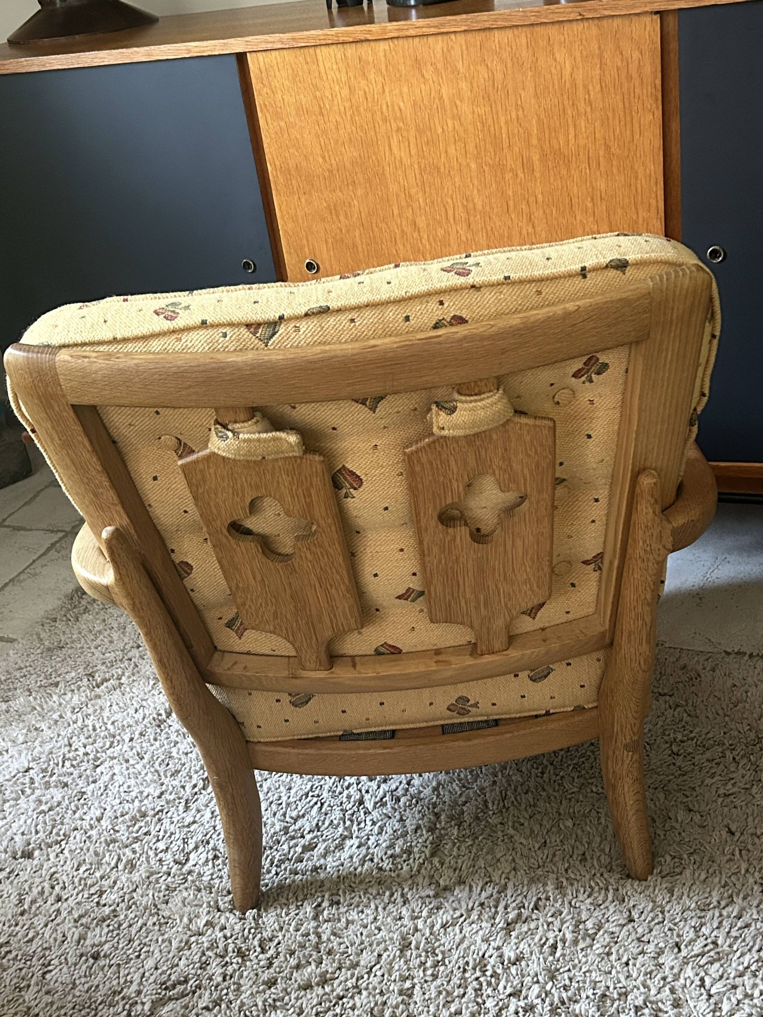Guillerme et Chambron, José oak armchair, Edition Votre Maison 1960