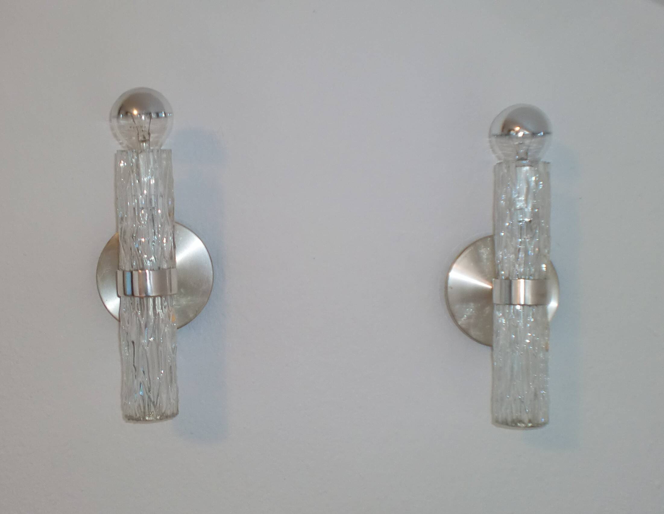 2x Kaiser Leuchten Wall Lamps, 1960s Mid-Century Modern MCM Sconces