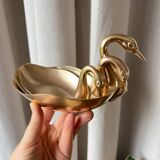 Trio de coupelles « cygne » en laiton doré