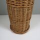 Vintage wicker umbrella stand, handcrafted, 1960s.