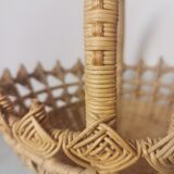 Wicker braided basket