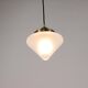 Up to 7 Art Deco brass pendant lights with conical glass shades, Vienna 1930s.