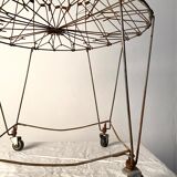 Old vintage foldable laundry basket