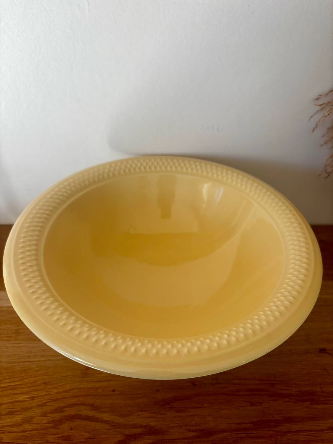 Very beautiful fruit bowl Geneviève Lethu Grain de riz yellow.