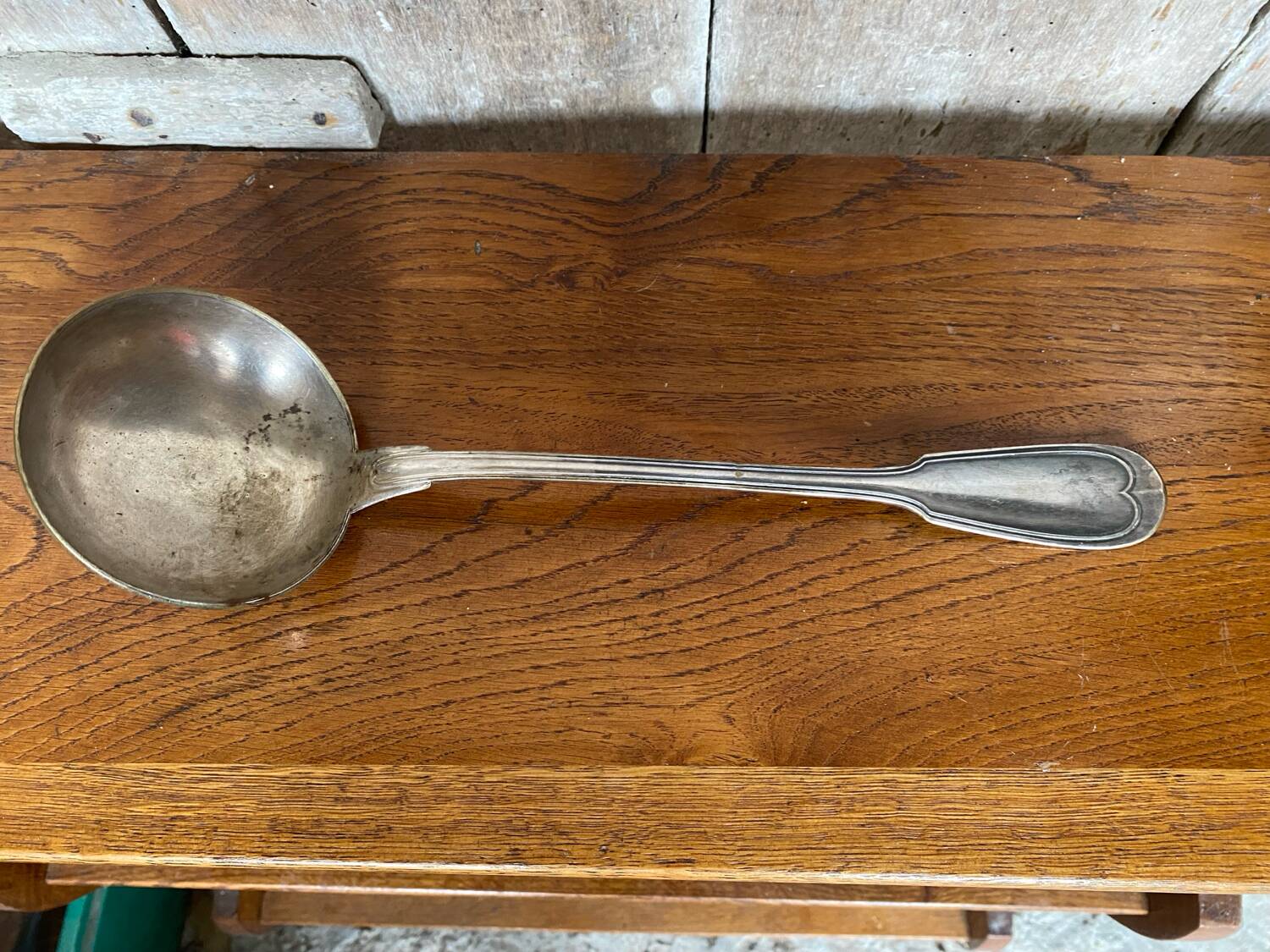 Old christofle goldsmith ladle silver metal #b343