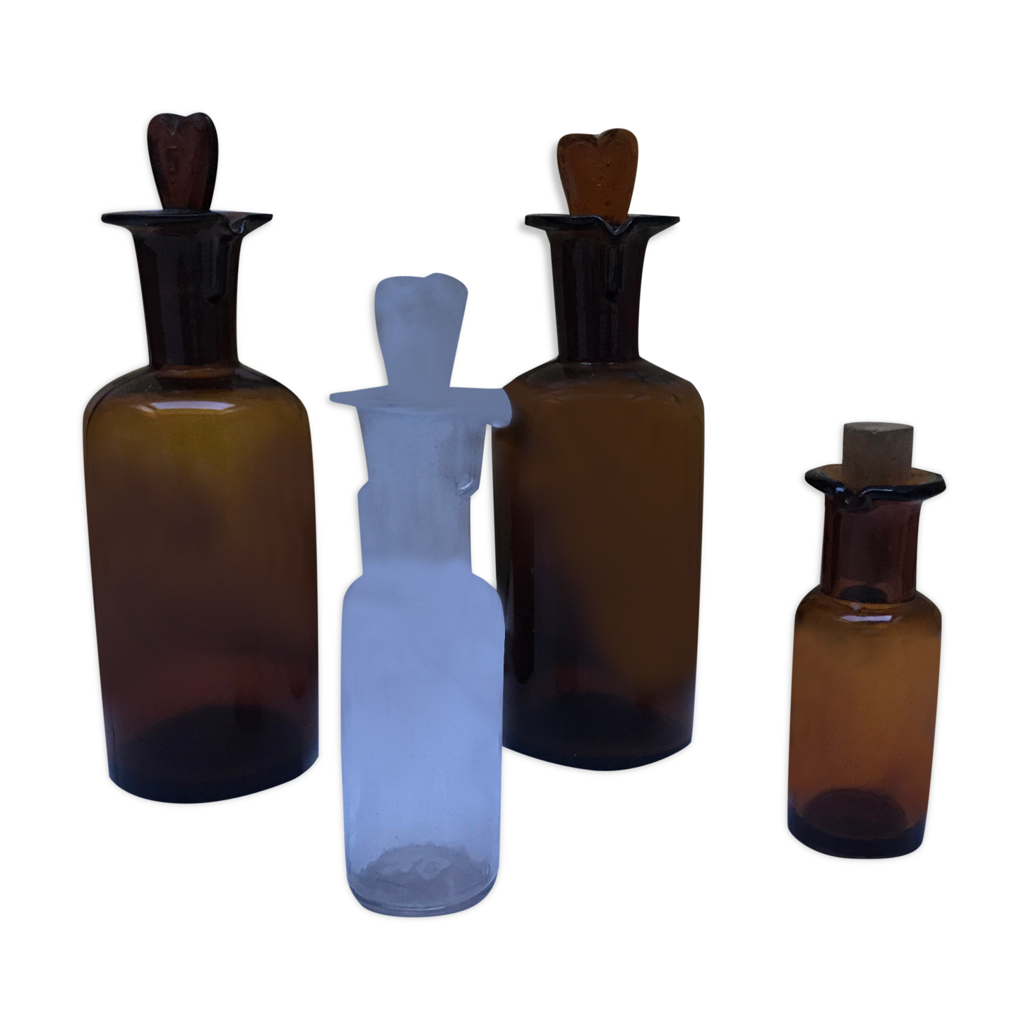 Lot of 4 small vials of apothecary