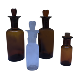 Lot of 4 small vials of apothecary