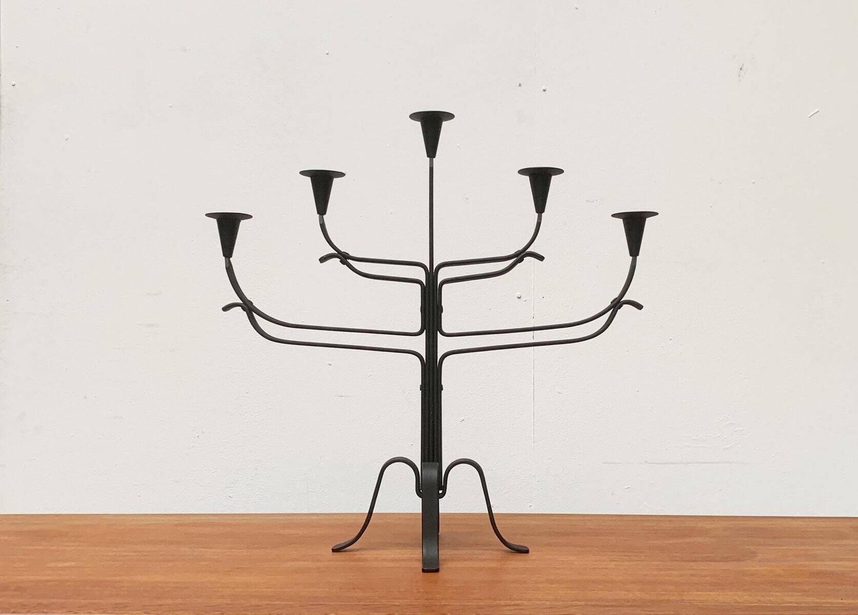 Brutalist Metal Candle Holder