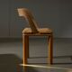 Chaise italienne en bois et osier