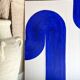 Blue relief painting