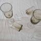 Set of 4 glasses with smoked feet