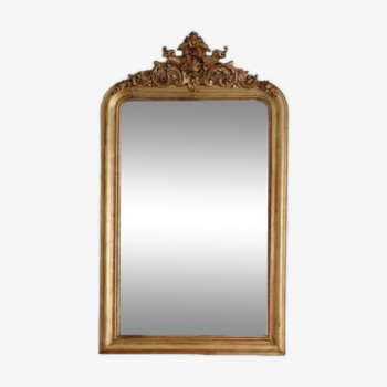 Large Louis Philippe Style Golden Mirror