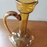 Vintage mouth-blown glass carafe