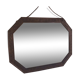 Decorated wooden octagonal mirror