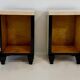 Paire de tables de nuit Art Déco italiennes attribuées à Gaetano Borsani, années 1930.