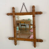 Retro wooden mirror 34x38cm