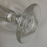 Set of 9 19th century champagne flutes with flat cut edges