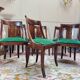 Set of six Empire style mahogany gondola chairs
