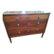 Jumping chest of drawers with 3 drawers in solid walnut, Restoration style.