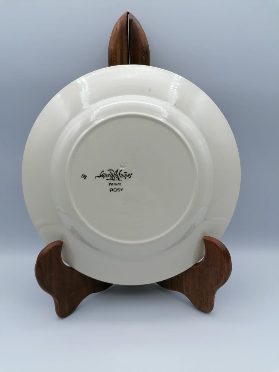 Rosy Sarreguemines Plate Set