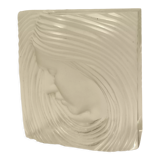 Sèvres paperweight, frosted crystal profile portrait of a woman