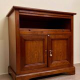 Small 70s TV cabinet in solid cherry wood
