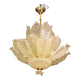 Extraordinary large size gold vintage Murano glass chandelier, 1970