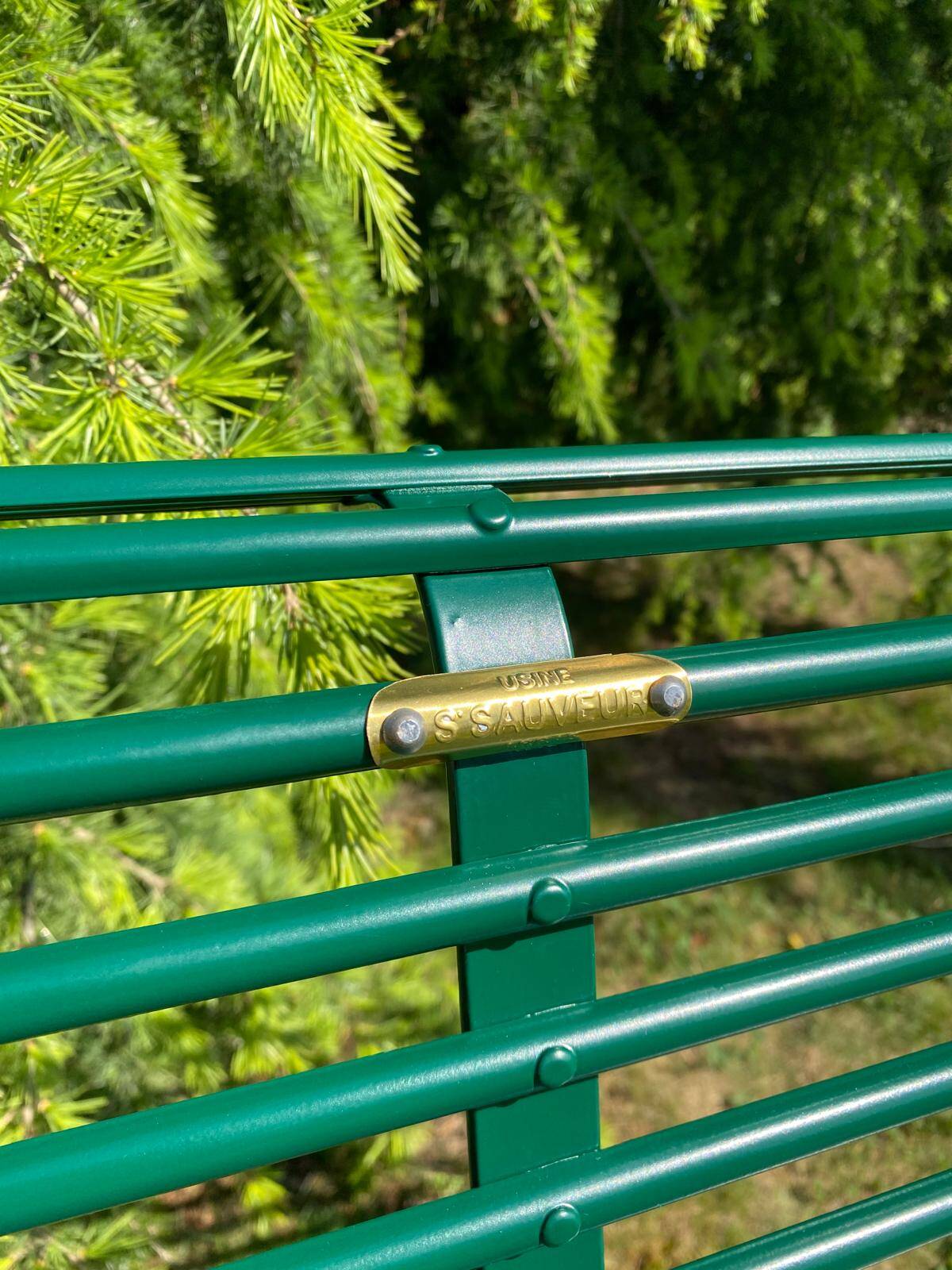 Handcrafted wrought iron bench – Arras style, 2 seats