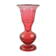 Bohemian red crystal vase decorated with vine leaves, 19th century
