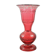 Bohemian red crystal vase decorated with vine leaves, 19th century